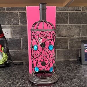New Pink zebra wine bottle accent shade